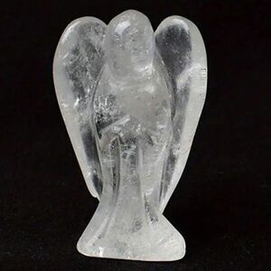 New! Natural Carved Clear Quartz Angel Harmony & Balance Stone